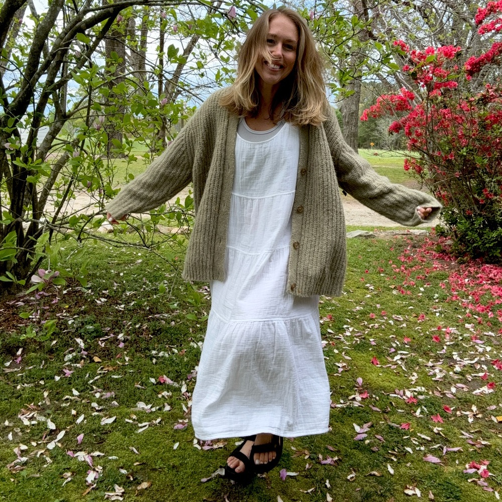 Aritzia long white dress